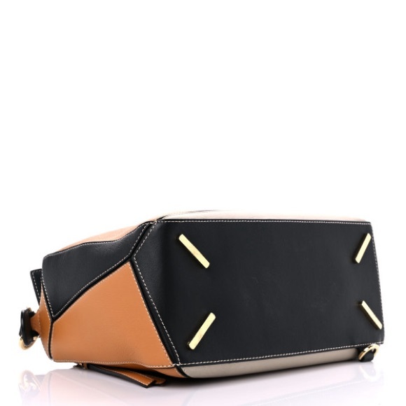 EUC LOEWE Medium Original Puzzle in Rare, HTF Black, Amber & Light Oat w/ Feet! - Picture 9 of 16